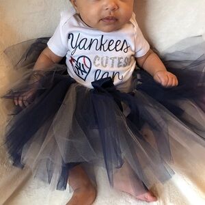 Navy and Black Kids Tulle Skirt